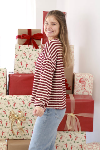 Baby, It's Cold Outside Stripe Top