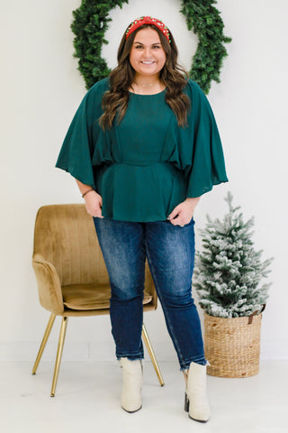 Perfect for Me Hunter Green Blouse