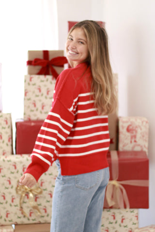 Jingle Bell Rock Striped Sweater