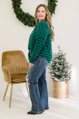 Green with Envy Striped Top