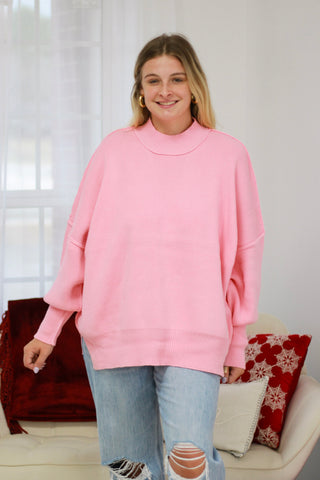 The Way I See It Sweater in Dark Pink