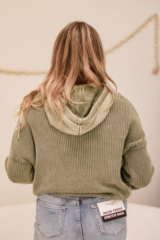 Home for the Holidays Olive Sweater