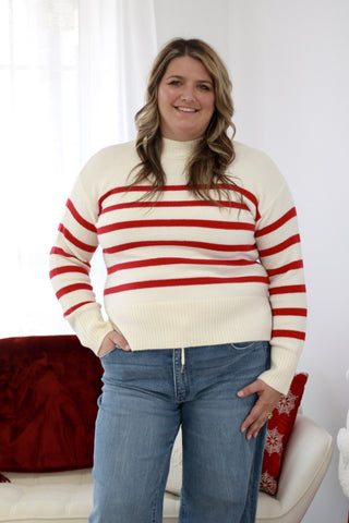 Santa Claus Lane Striped Sweater