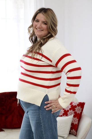 Santa Claus Lane Striped Sweater