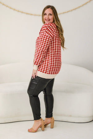 City of Love Houndstooth Cardigan