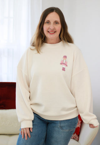 Pocket Sized Nutcracker Cloud Knit Pullover