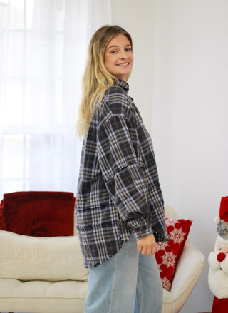 Tree Farm Favorite Plaid Button Up in Navy