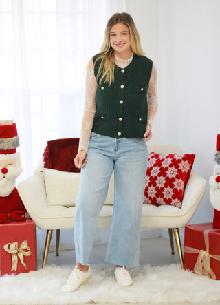 Sleigh Bells Ring Button Up Sweater