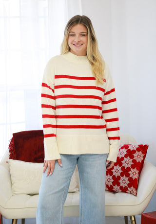 Santa Claus Lane Striped Sweater