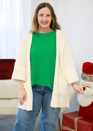 You're the One That I Want Cardigan in Cream