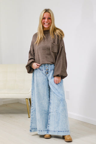 Most Loved Oversized Sweater in Chocolate