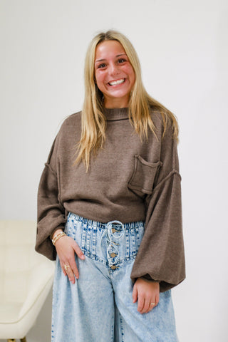 Most Loved Oversized Sweater in Chocolate