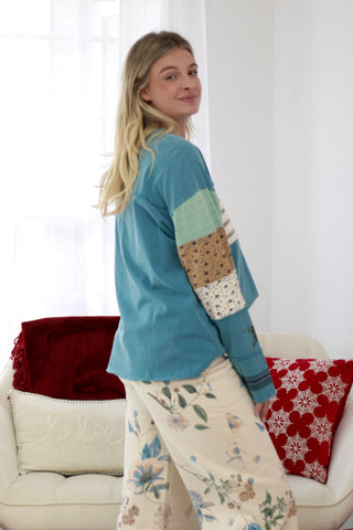 Lifetime of Love Mineral Wash Top in Teal