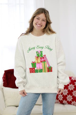 Merry Everything Christmas Tree Pullover