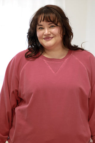 Call Me Cute Everyday Pullover in Ruby