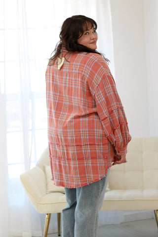 Pumpkin Patch Favorite Plaid Button Up