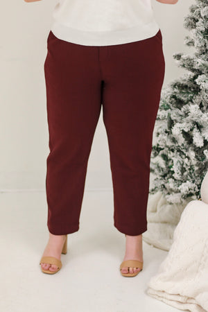 Act Professional Pants in Cranberry
