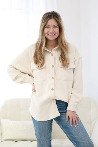 The Weather Outside is Frightful Cream Shacket