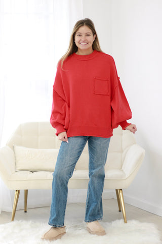 Key To Comfort Red Sweater