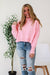 We Have a Warm Feeling Cropped Sweater in Dark Pink