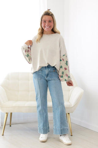 Casual Friday High Rise Crop Jeans by Risen Light Wash