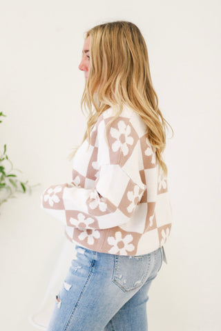 This is Destiny Floral Block Print Sweater