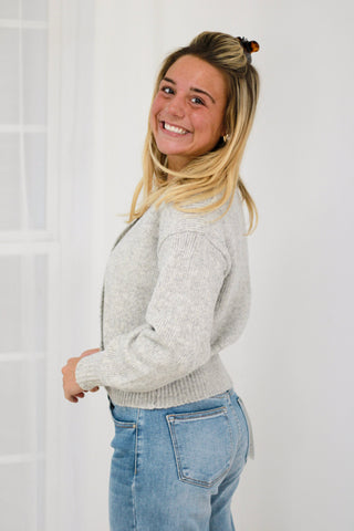 Point of View Button Up Sweater