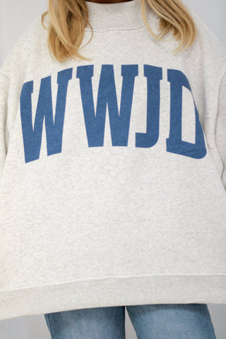 WWJD/Amen Reversible Mock Neck Pullover