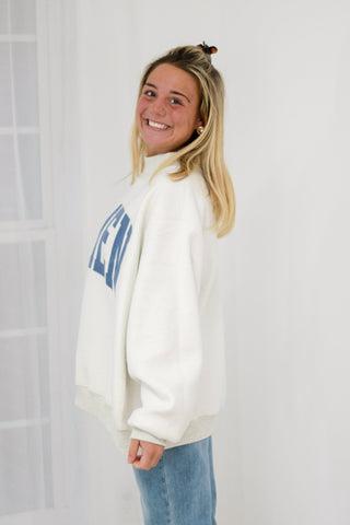 WWJD/Amen Reversible Mock Neck Pullover