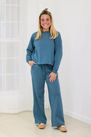 Staying Cozy Dusty Blue Set