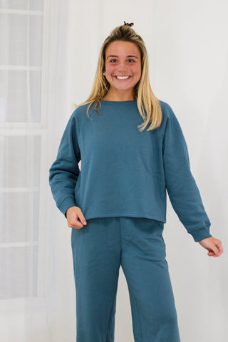 Staying Cozy Dusty Blue Set