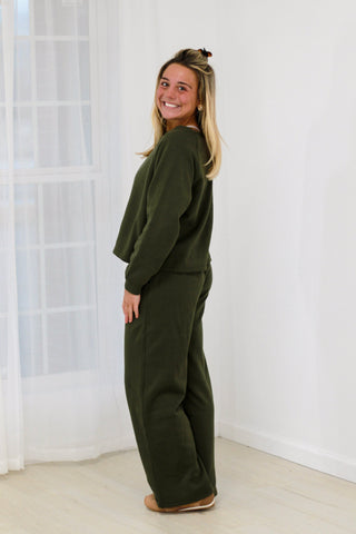 Staying Cozy Dark Olive Set