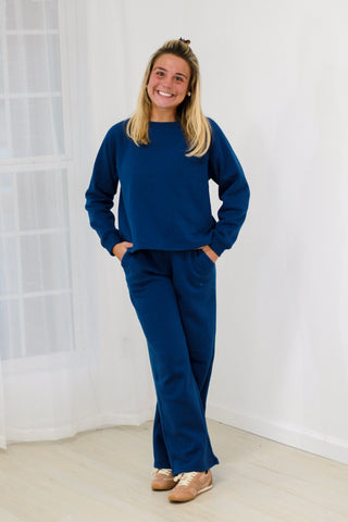 Staying Cozy Light Navy Blue Set
