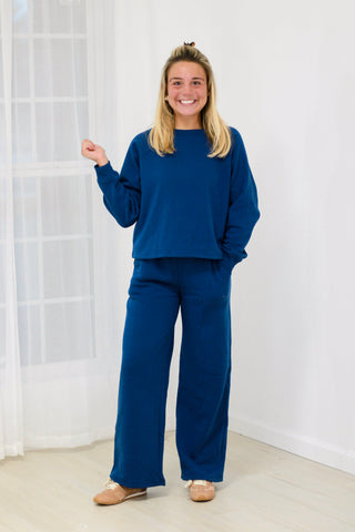 Staying Cozy Light Navy Blue Set