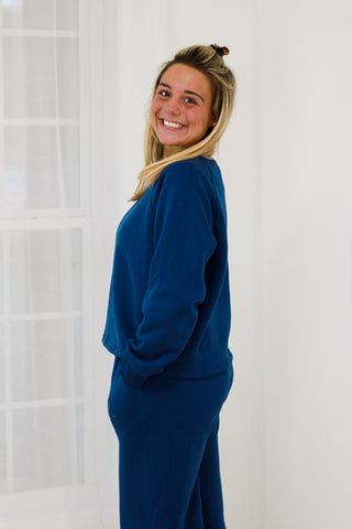 Staying Cozy Light Navy Blue Set