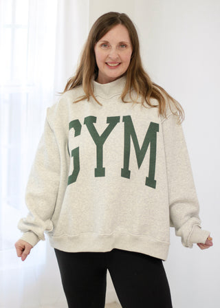 Gym/Bed Reversible Mockneck Sweatshirt