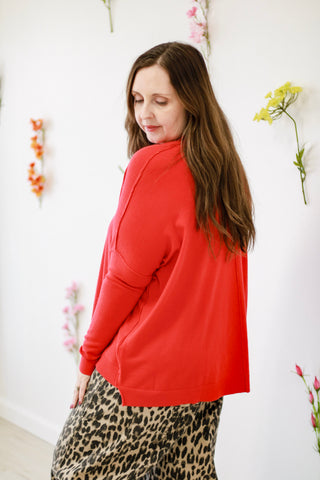 Heart Eyes Red Sweater