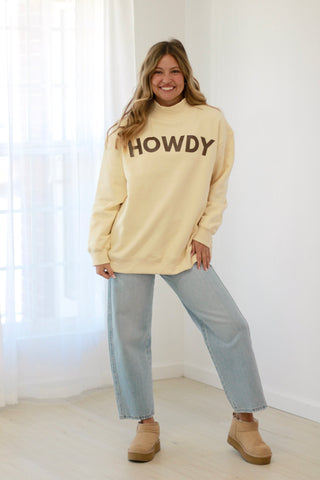 Howdy Mock Neck Pullover