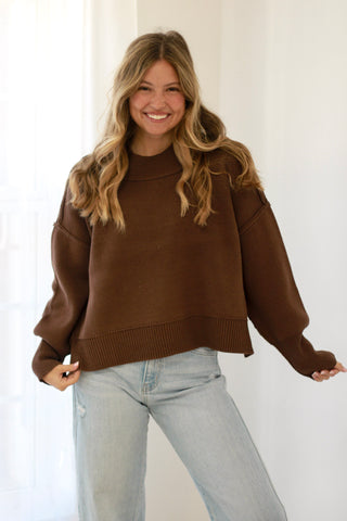 The Test of Time Sweater in Brown