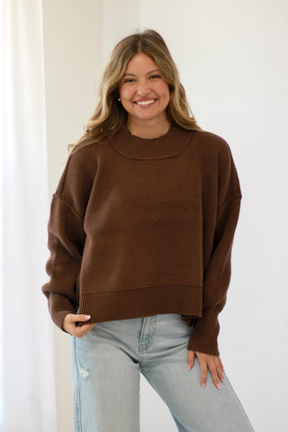 The Test of Time Sweater in Brown