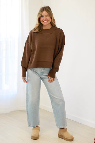 The Test of Time Sweater in Brown