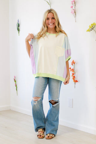 Watercolor Color Block Top
