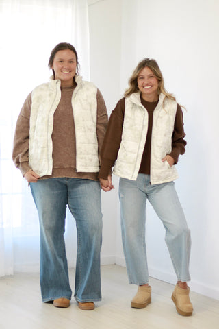 Delilah Camo Puffer Vest