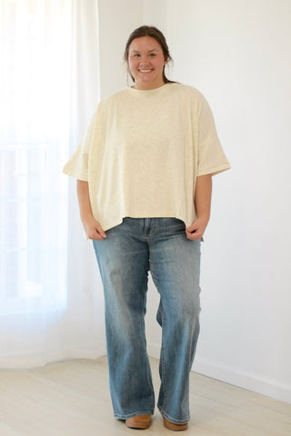 Days Ahead Scuba Top in Vanilla Latte