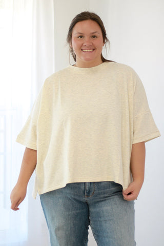 Days Ahead Scuba Top in Vanilla Latte