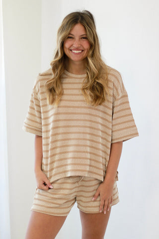 Multiply Me Ribbed Set in Ash Mocha