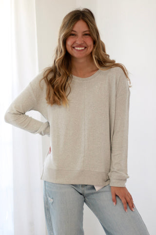 Hold Me Close Heather Gray Sweater