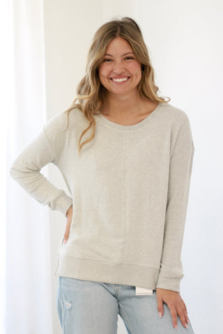 Hold Me Close Heather Gray Sweater