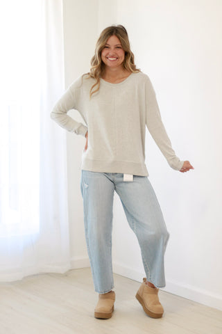 Hold Me Close Heather Gray Sweater