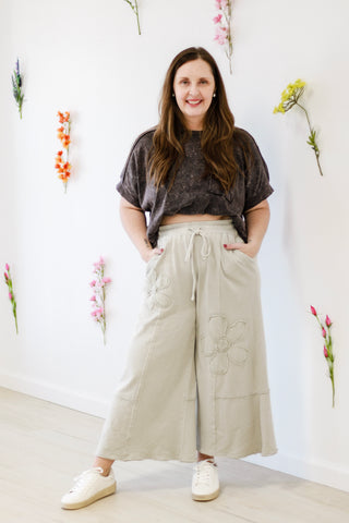 Breezy Chic Oversized Washed Crop Top in Black
